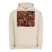 Pigment French Oak valentines day violin and cowboy boots country music Urban Hoodie - Jasminsmagicworld