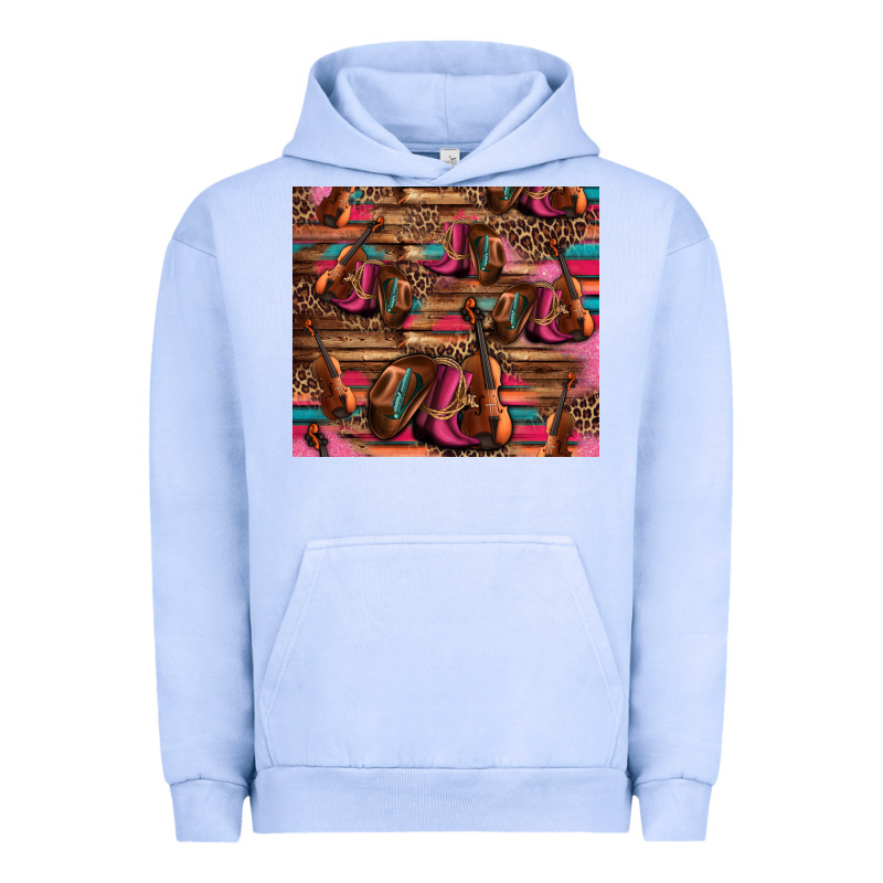 Valentines Day Violin And Cowboy Boots Country Music Urban Hoodie by Jasminsmagicworld | Teevron