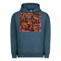 Pigment Midnight Navy valentines day violin and cowboy boots country music Urban Hoodie - Jasminsmagicworld