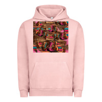 Pigment Salmon valentines day violin and cowboy boots country music Urban Hoodie - Jasminsmagicworld