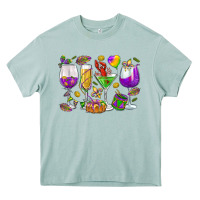 Arona Mardi Gras wine glasses Heavy Core Tee - HowdyJamesFarm