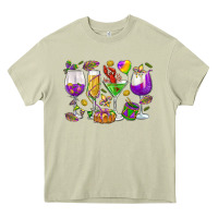 Mossy Mardi Gras wine glasses Heavy Core Tee - HowdyJamesFarm