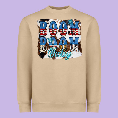Boom Boom Baby Heavyweight Sweatshirt Designed By Jahusdesignshop