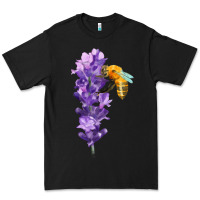 Black honey bee with lavender fa element Premium Tee - FaDigitalArtStudio