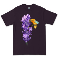 Plum honey bee with lavender fa element Premium Tee - FaDigitalArtStudio