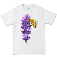 White honey bee with lavender fa element Premium Tee - FaDigitalArtStudio