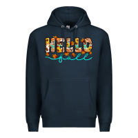 Navy hello fall Premium Hoodie - Artiststas