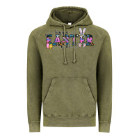 Vintage Olive Happy Easter Y'all Vintage Hoodie - CowhideDigitalArt