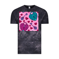 Cloud Black valentines day lock and key seamless pattern Vintage Tee - BundleAndBundleShop