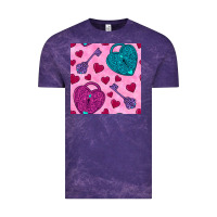 Cloud Purple valentines day lock and key seamless pattern Vintage Tee - BundleAndBundleShop