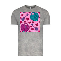 Cloud Rock valentines day lock and key seamless pattern Vintage Tee - BundleAndBundleShop