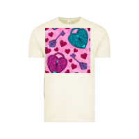 Vintage Arctic valentines day lock and key seamless pattern Vintage Tee - BundleAndBundleShop