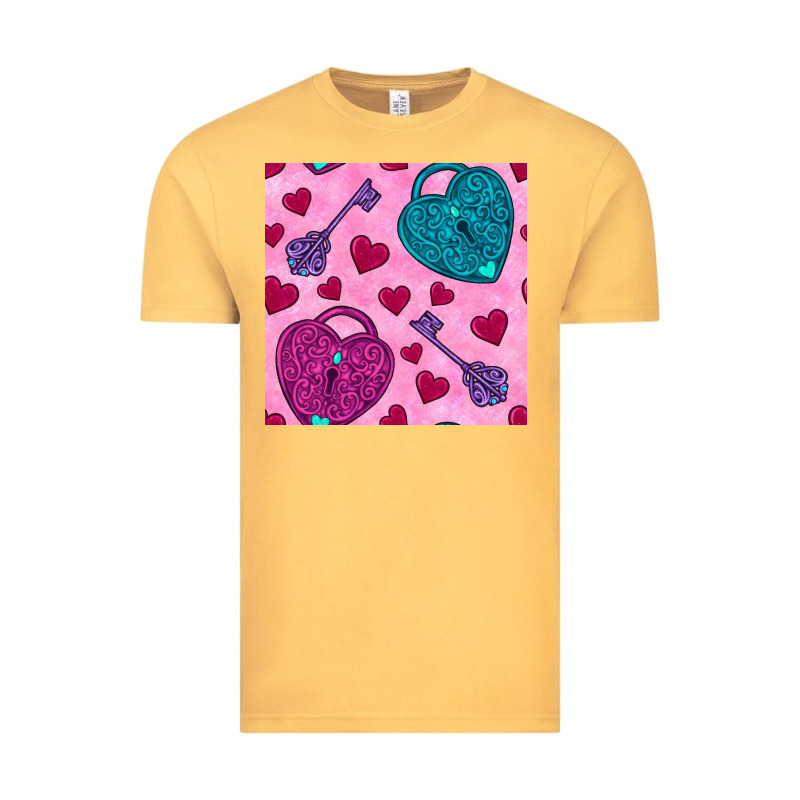 Valentines Day Lock And Key Seamless Pattern Vintage Tee by BundleAndBundleShop | Teevron