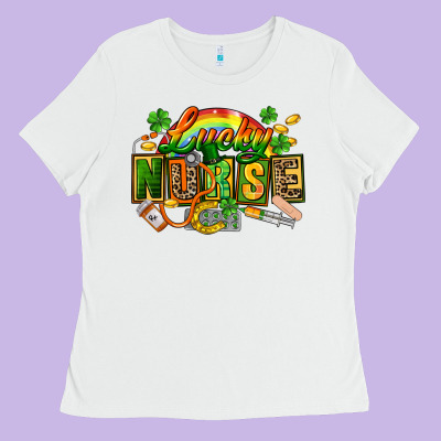 Lucky Nurse Ladies Tee Designed By Fadigitalartstudio