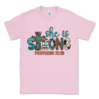 Bubblegum Pink she is strong Classic Tee - Artiststas