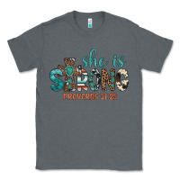 Charcoal Heather she is strong Classic Tee - Artiststas