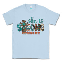 Dusty Blue she is strong Classic Tee - Artiststas