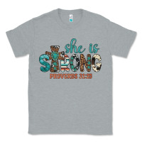 Heather Grey she is strong Classic Tee - Artiststas