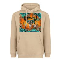 Mushroom wild soul boho bull skull Heavyweight Hoodie - RanaPortraitStore