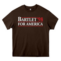 Chocolate Brown barlet for america Heavy Core Tee - maiPhamDesign