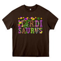 Chocolate Brown Mardi Saurus Heavy Core Tee - HowdyJamesFarm