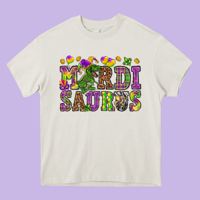 Mardi Saurus Heavy Core Tee Designed By Howdyjamesfarm
