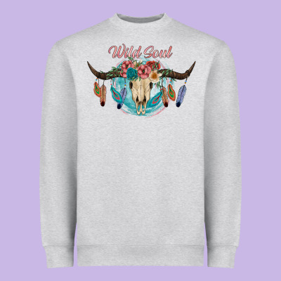Wild Soul Heavyweight Sweatshirt Designed By Jahusdesignshop