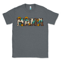 Charcoal Heather mama sunflower leopard Classic Tee - OliviaCreatesArt