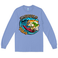 Colony Blue Summer Vibes Long Sleeve Tee - CowhideDigitalArt