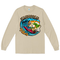 Mushroom Summer Vibes Long Sleeve Tee - CowhideDigitalArt