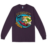 Plum Summer Vibes Long Sleeve Tee - CowhideDigitalArt