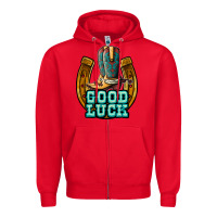 Red good luck Zipper Hoodie - JahusDesignShop