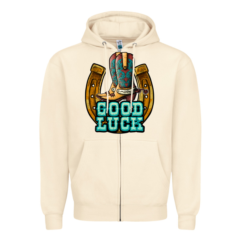 Good Luck Zipper Hoodie by JahusDesignShop | Teevron