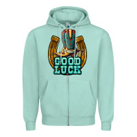 Seafoam good luck Zipper Hoodie - JahusDesignShop