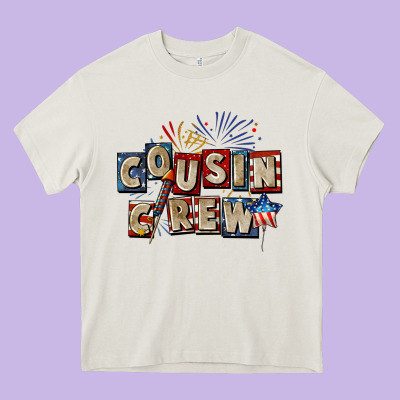 Cousin Crew 4th Of July Heavy Core Tee Designed By Cowgirlartshop