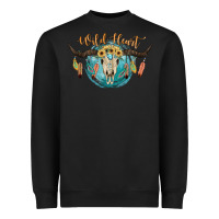 Black Wild Heart Heavyweight Sweatshirt - JahusDesignShop