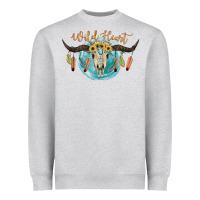 Heather Grey Wild Heart Heavyweight Sweatshirt - JahusDesignShop