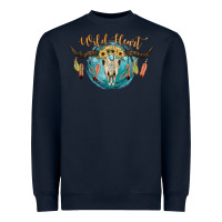 Navy Wild Heart Heavyweight Sweatshirt - JahusDesignShop