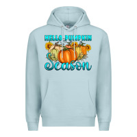 Blue Mist hello pumpkin season Premium Hoodie - Artiststas