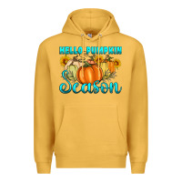 Mustard hello pumpkin season Premium Hoodie - Artiststas