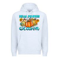 White hello pumpkin season Premium Hoodie - Artiststas