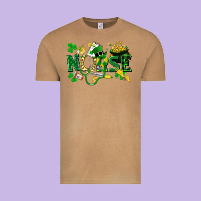 Nurse St Patrick Vintage Tee Designed By Fadigitalartstudio