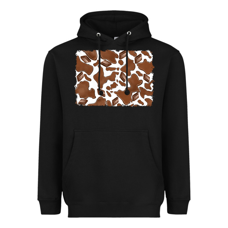 Distressed Chocolate Milkshake Cowhide Heavyweight Hoodie by RanaPortraitStore | Teevron