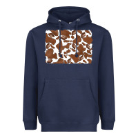 Navy distressed chocolate milkshake cowhide Heavyweight Hoodie - RanaPortraitStore