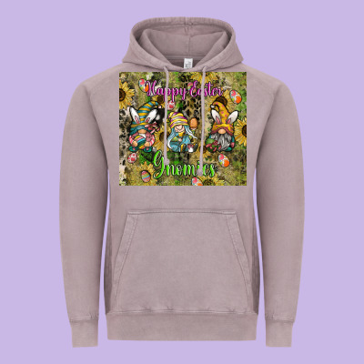 Easter Gnome Celebration Vintage Hoodie Designed By Cowhidedigitalart