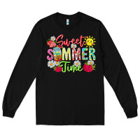 Black Sweet Summer Time Long Sleeve Tee - CowhideDigitalArt