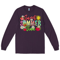 Plum Sweet Summer Time Long Sleeve Tee - CowhideDigitalArt