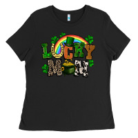 Black lucky mom St. Patricks Day Ladies Tee - FaDigitalArtStudio
