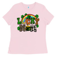 Bubblegum Pink lucky mom St. Patricks Day Ladies Tee - FaDigitalArtStudio