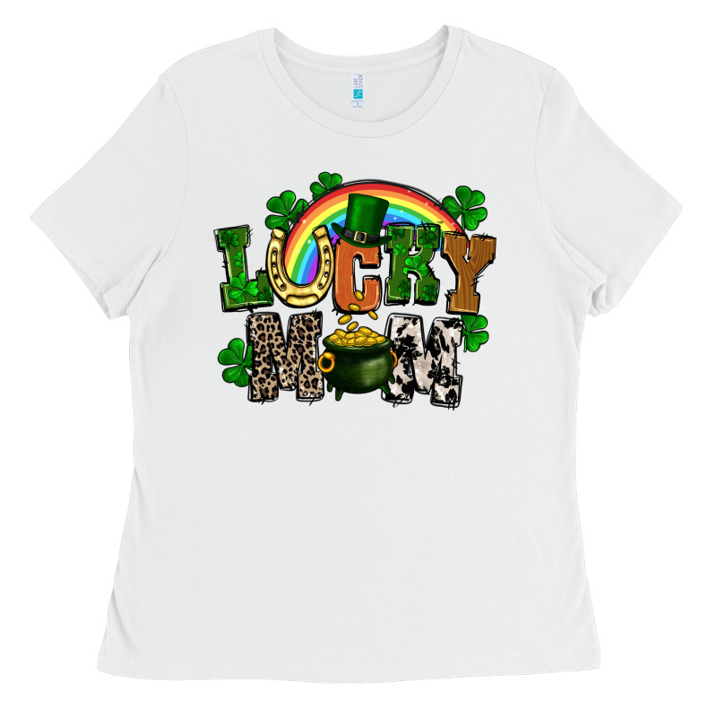 Lucky Mom St. Patricks Day Ladies Tee by FaDigitalArtStudio | Teevron